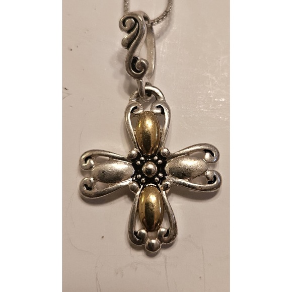 Premier Jewelry - Premier Gold/Silver Cross Necklace 18 inches